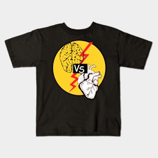 Brain vs Heart Design Kids T-Shirt